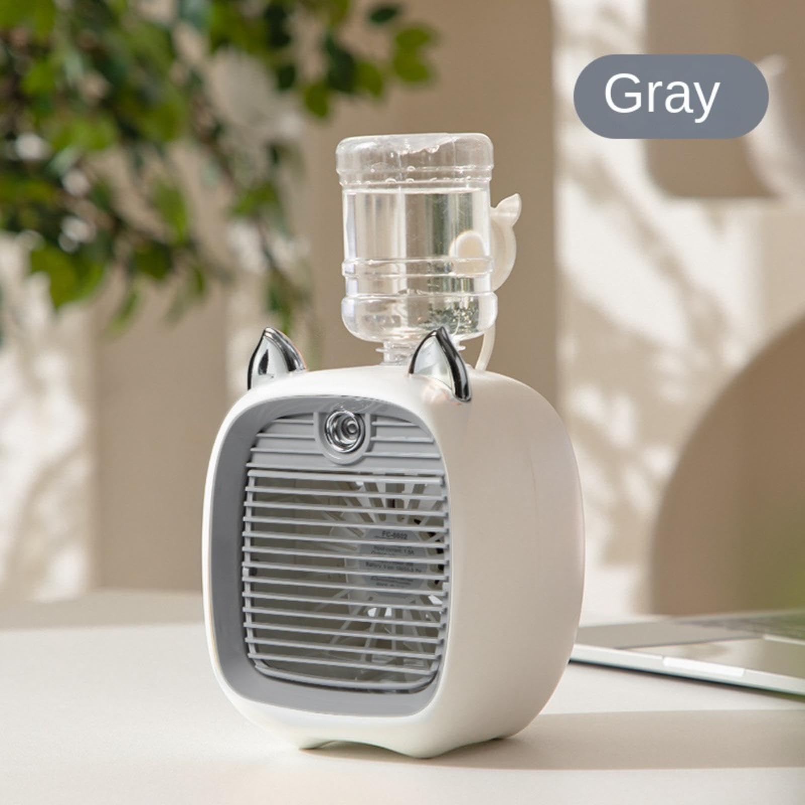 MBETA Ventilateur de refroidissement à eau Mini ventilateur USB Ventilateur de bureau Turbo LED Spray humidificateur d'air refroidisseur d'air