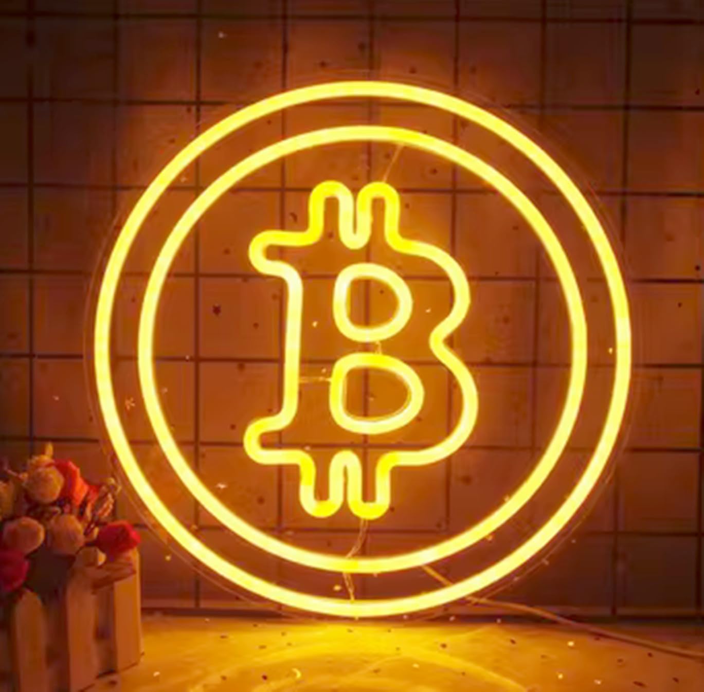 Jinson well Bitcoin lampe neon zeichen wand, führte dekor nachttischlampen  zeichen hochzeit schlafzimmer tabelle geschenk kinder spielzeug dekor  dekorationen zum geschenk : Amazon.de: Beleuchtung