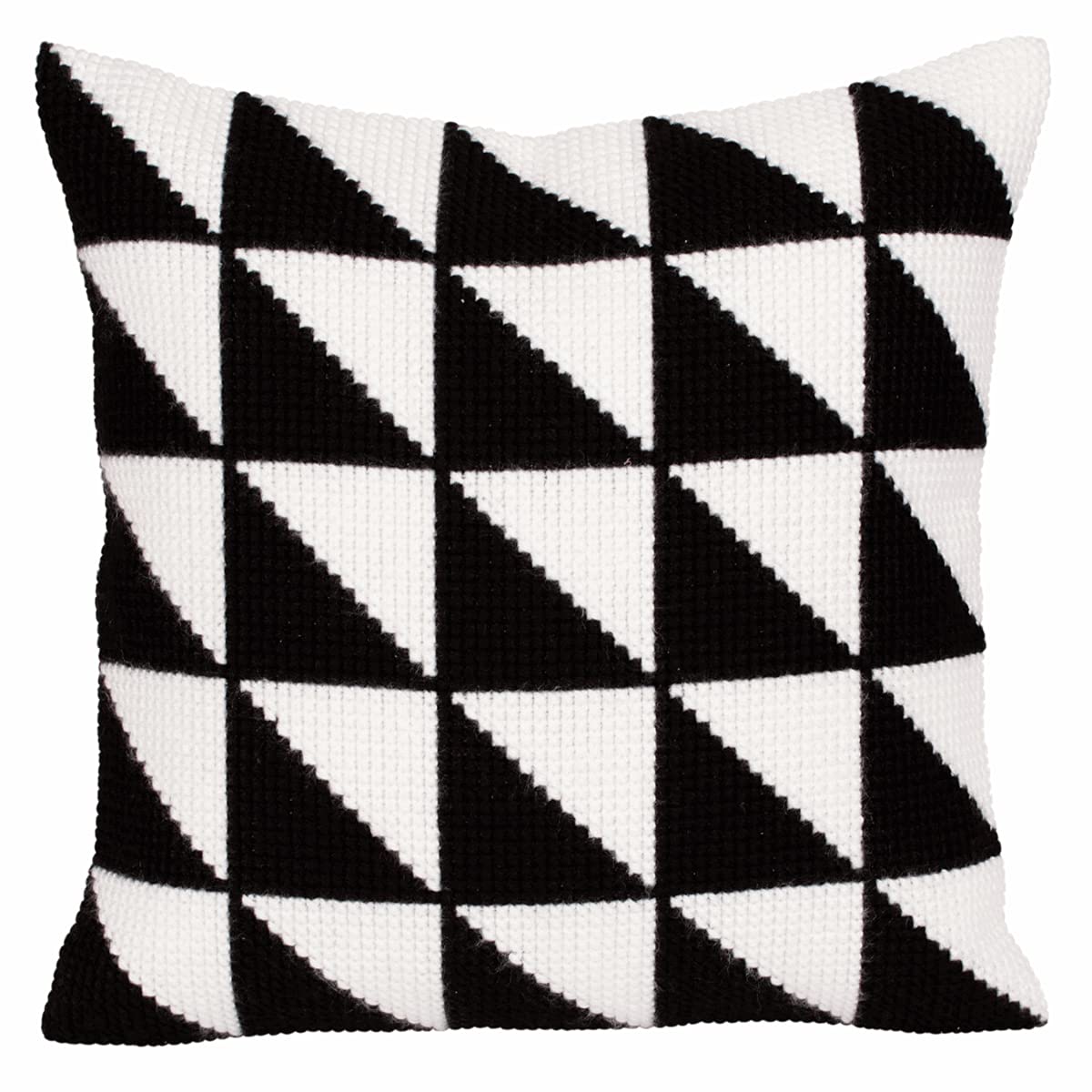 CdA stamped cross stitch kit cushion ""Black-and-white"" 5275, 40x40cm, DIY
