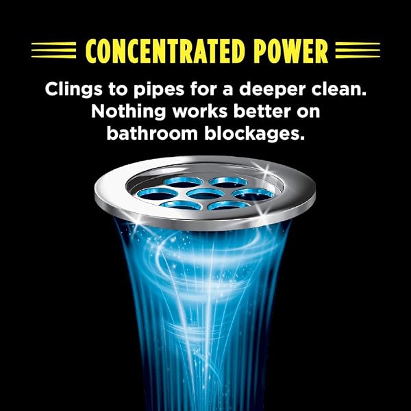 Buster Bathroom Drain Unblocker (Pack of 2 x 300ml) Fast-Acting Sink Unblocker Dissolves Hair, Sludge and Soap, Drain Cleaner Clears Blockages in Shower, Bath and Bathroom Sink Pipes - Made in UK - 3