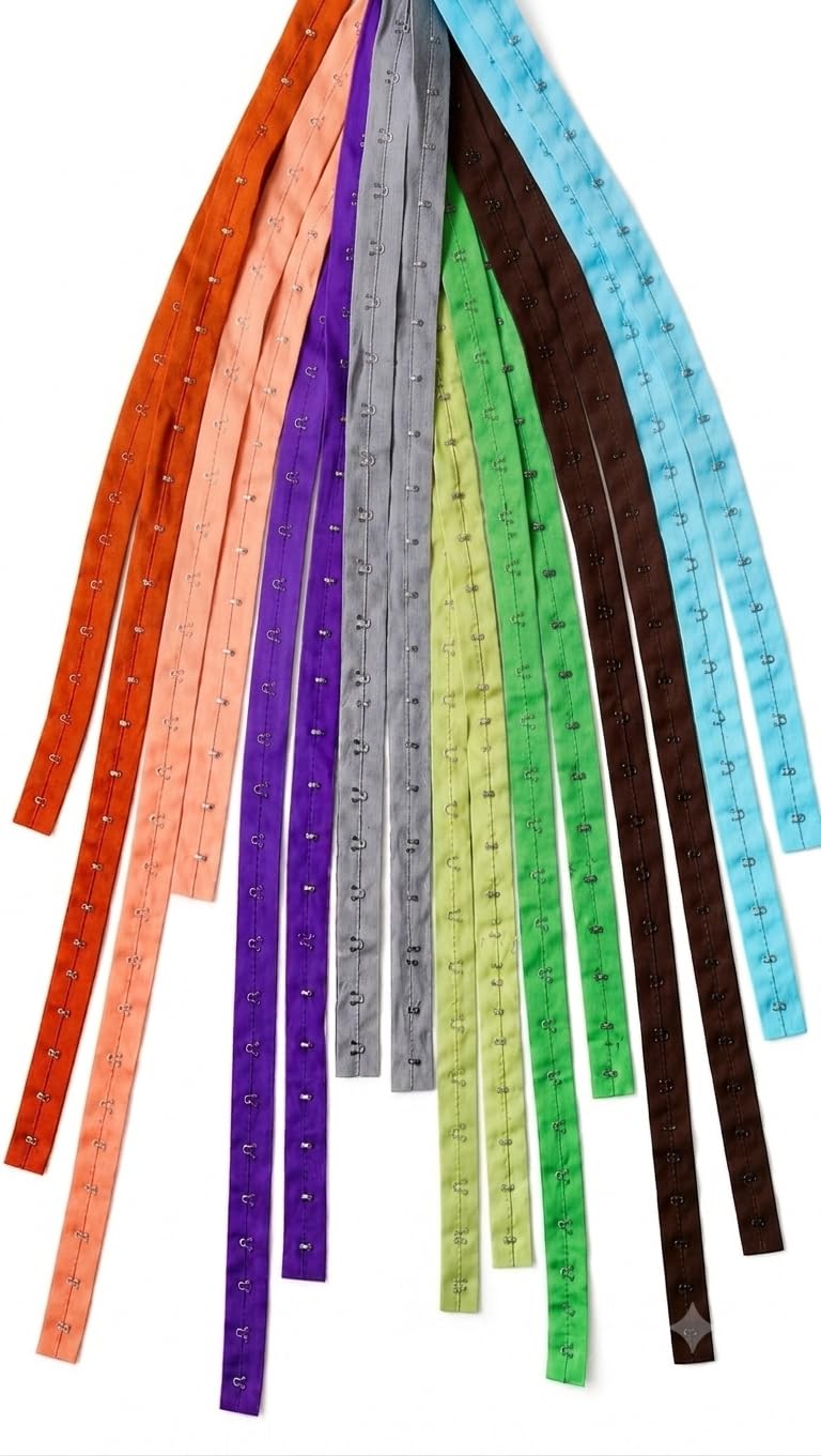 Hook and Eye Strip for Blouse Lehenga Frock 8 Meters Multicolor-picture-40