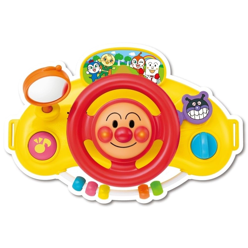Agatsuma Anpanman Stroller Steering Wheel Toy Melody Sound Baby 10m+ Japan