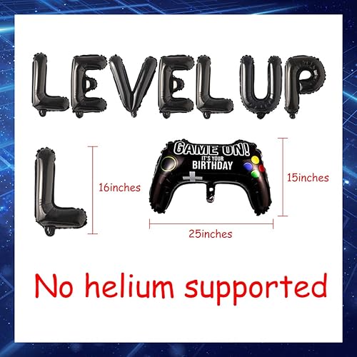 Miniatura 6 de Decoraciones de videojuego de cumpleaños número 13 para niños, suministros de fiesta de cumpleaños, pancarta azul para juegos de feliz cumpleaños,