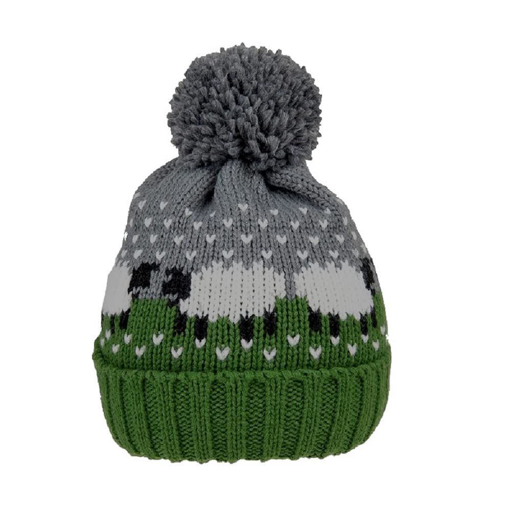 Sheep Bobble Pom Hat (Green)
