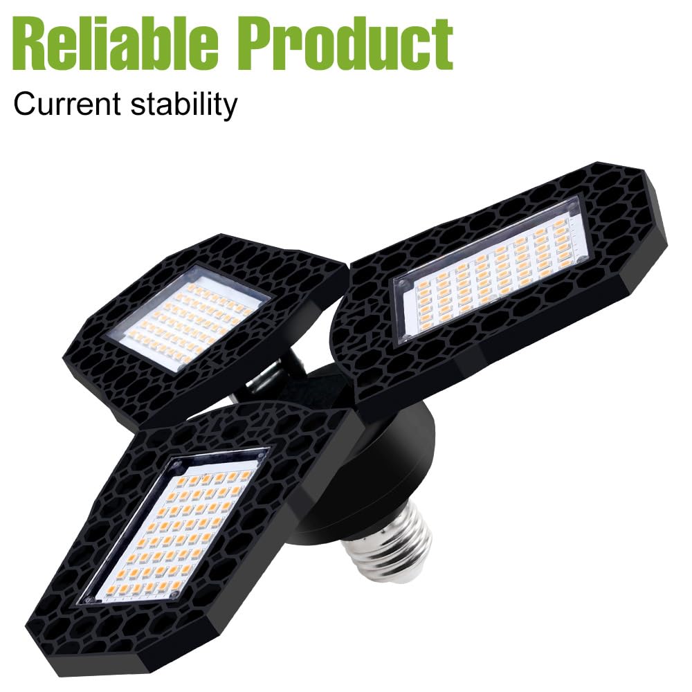 100W LED Deformable Lights 100-277V Wtih Adjustable Panels Foldable Warehouse Lamps 110V Commercial High Bay Ceiling lamp E26 — view 4
