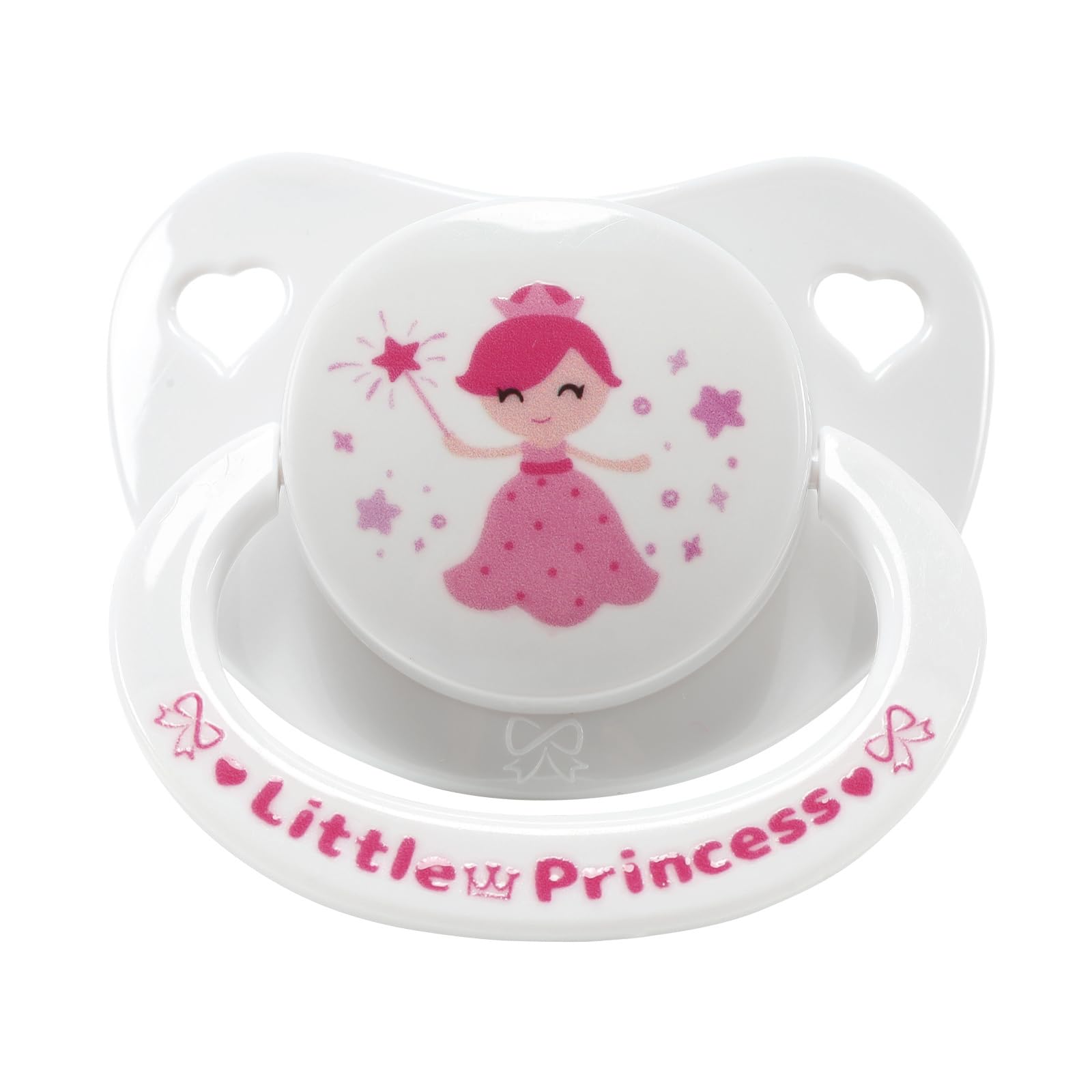 CutiePlusU Adult Sized Pacifier Dummy for Adult Babies Little Princess - White
