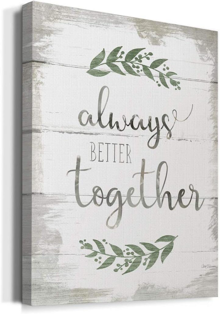 Renditions Gallery Always Better Together Wall Art, Premium Gallery Wrapped Canvas Decor, Ready to Hang, 12 in H x 8 in W, Made in America Print image 2