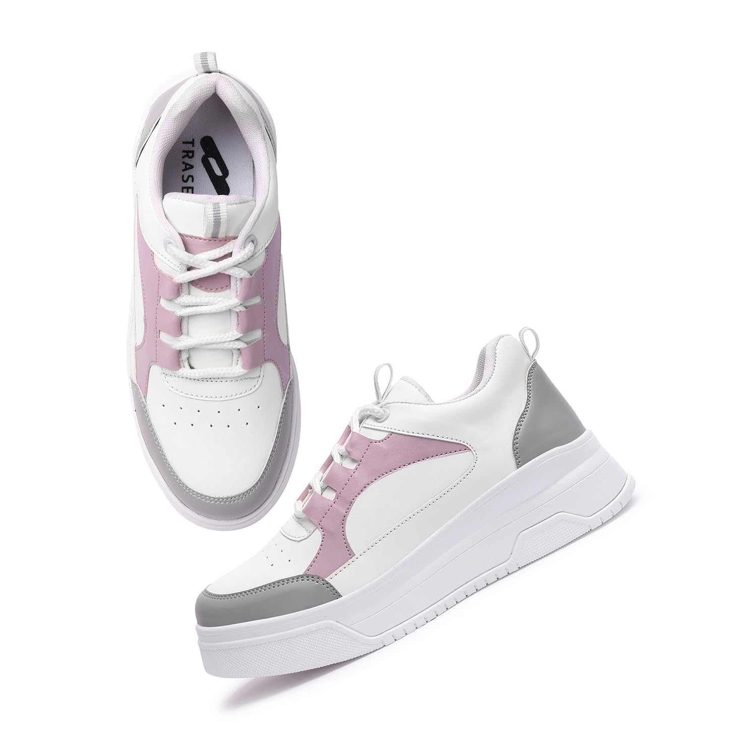 TRASE Revel-II Comfortable and Stylish Sneakers for Women & Girls | Grey-Purple, 4 UK (B0BFH5RK7V) Amazon Price History, Amazon Price Tracker