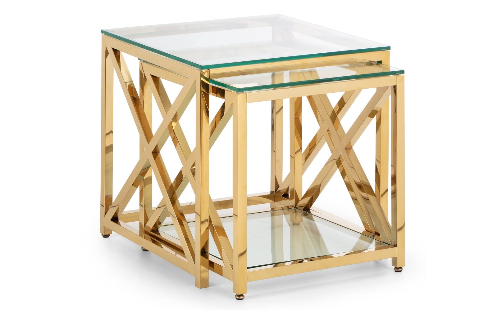Julian Bowen Miami Nest Of Tables - Gold