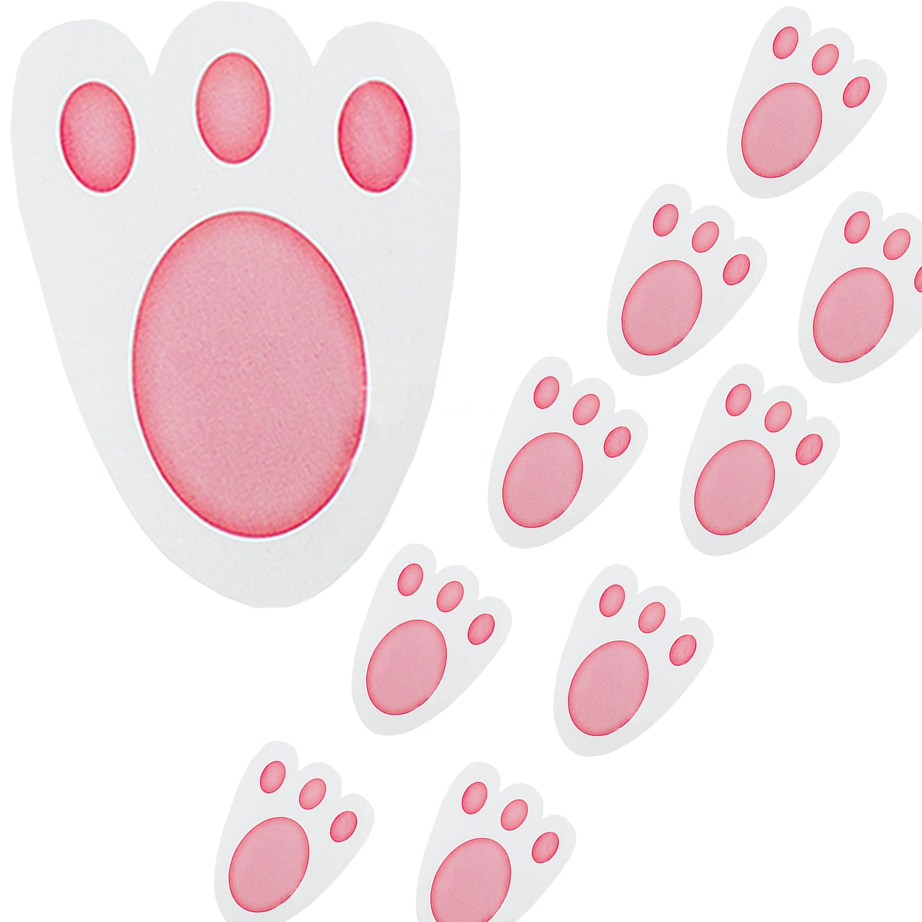 Widdle Gifts Pink Easter Bunny Footprints Pack Of 30 - Easter Egg Hunt Accessories Fun And Games - 8846