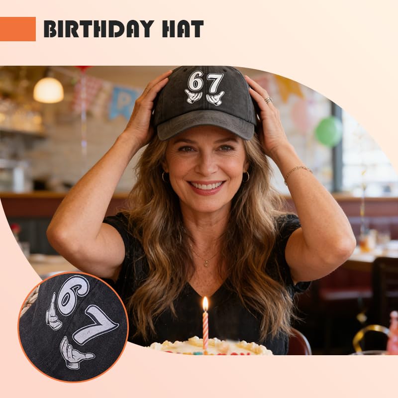 Gorra número 67 vintage de béisbol para cumpleaños miniatura 5