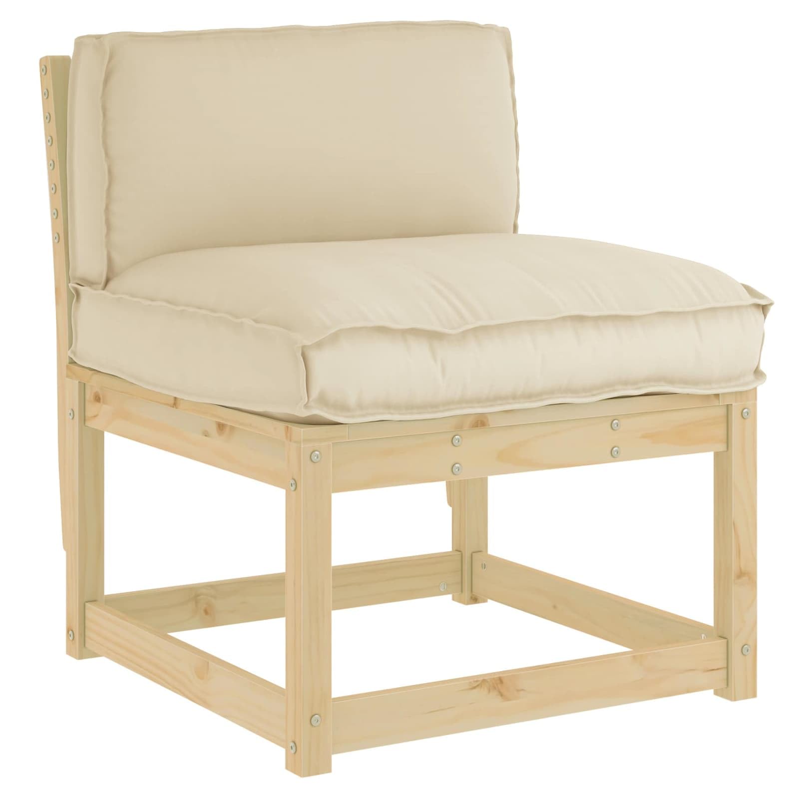 Kissen Beige 70 x 40 x 12 cm Oxford-Stoff Gartenkissen für Outdoor und Indoor Rechteckiges Dekokissen Sofakissen Loungekissen Sitzkissen Rückenkissen für Gartenmöbel