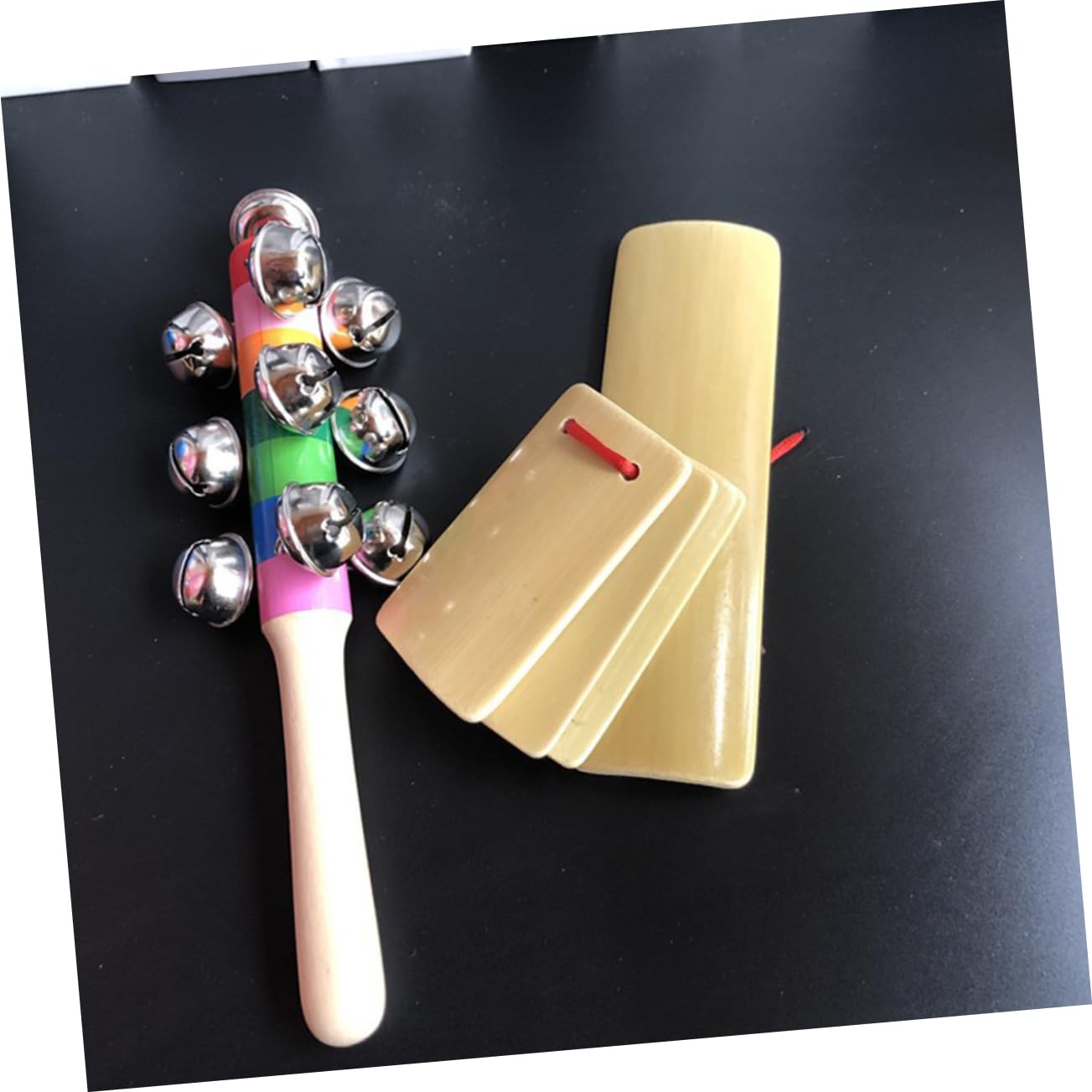 ifundom Bamboo Allegro Set for Children Chinese Hand Instrument Perfect for Chinese Instrument Boys and Girls