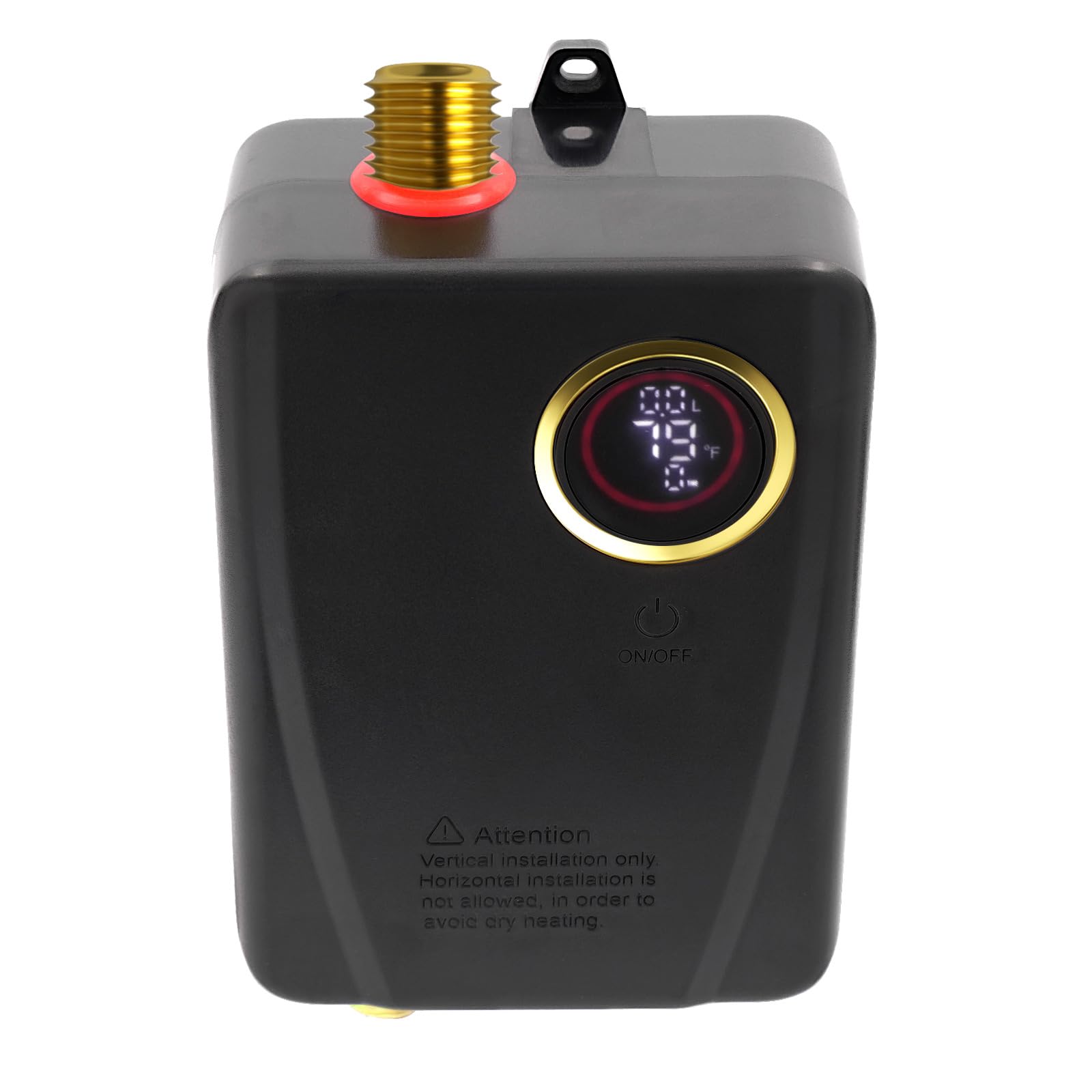 Piccolo scaldabagno elettrico, 3500 W, impermeabile, mini scaldabagno con soffione doccia, scaldabagno istantaneo, indicatore di temperatura per lavello da cucina e lavandino da bagno, 220 V