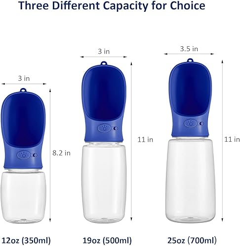 Miniatura 4 de WePet Botella de agua portátil para perro, a prueba de fugas, con dosificador, para mascotas, para paseos al aire libre, senderismo y viajes,