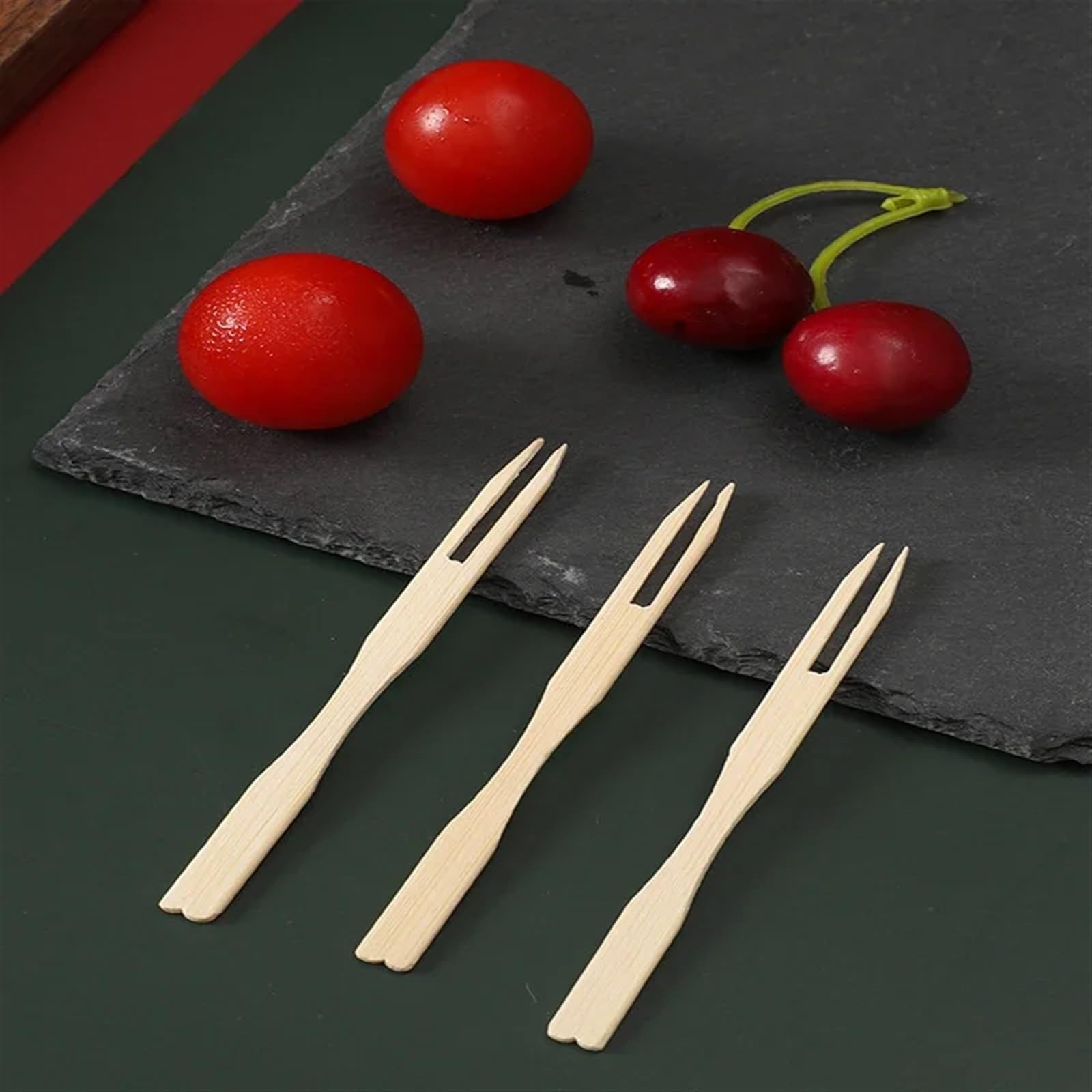 300 Pezzi Forchette di Legno Bambù Mini Forchette 4 Pollici Usa e Getta Piccole Forchette per Antipasti Sfusi Posate di Bambù Mini Utensili Forchetta da Torta per Carnevale Compleanno