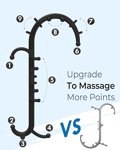 Miniatura 4 de Masajeador de espalda y cuello para aliviar el dolor de tejido profundo, herramientas mejoradas de masaje de caña de punto de gatillo de cuerpo