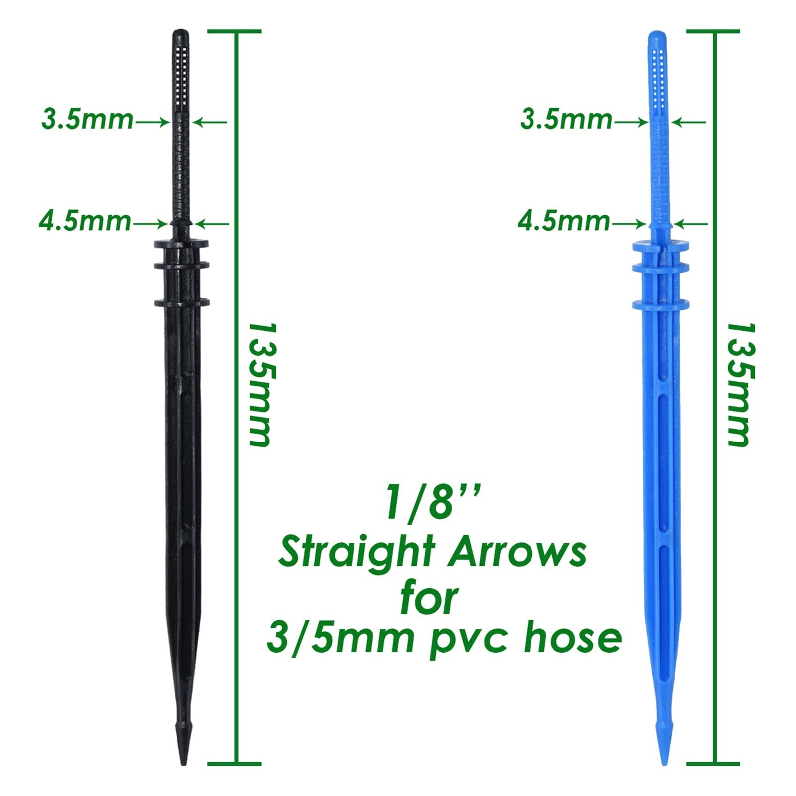 Zestaw do nawadniania kropelkowego 8 l nawadnianie kropelkowe 4-kierunkowa prosta strzałka kroplująca 3/5 mm wąż ogrodowy system nawadniania zestaw do szklarni 5-50 zestawów (kolor: KSL01-KIT123-4L-10M)
