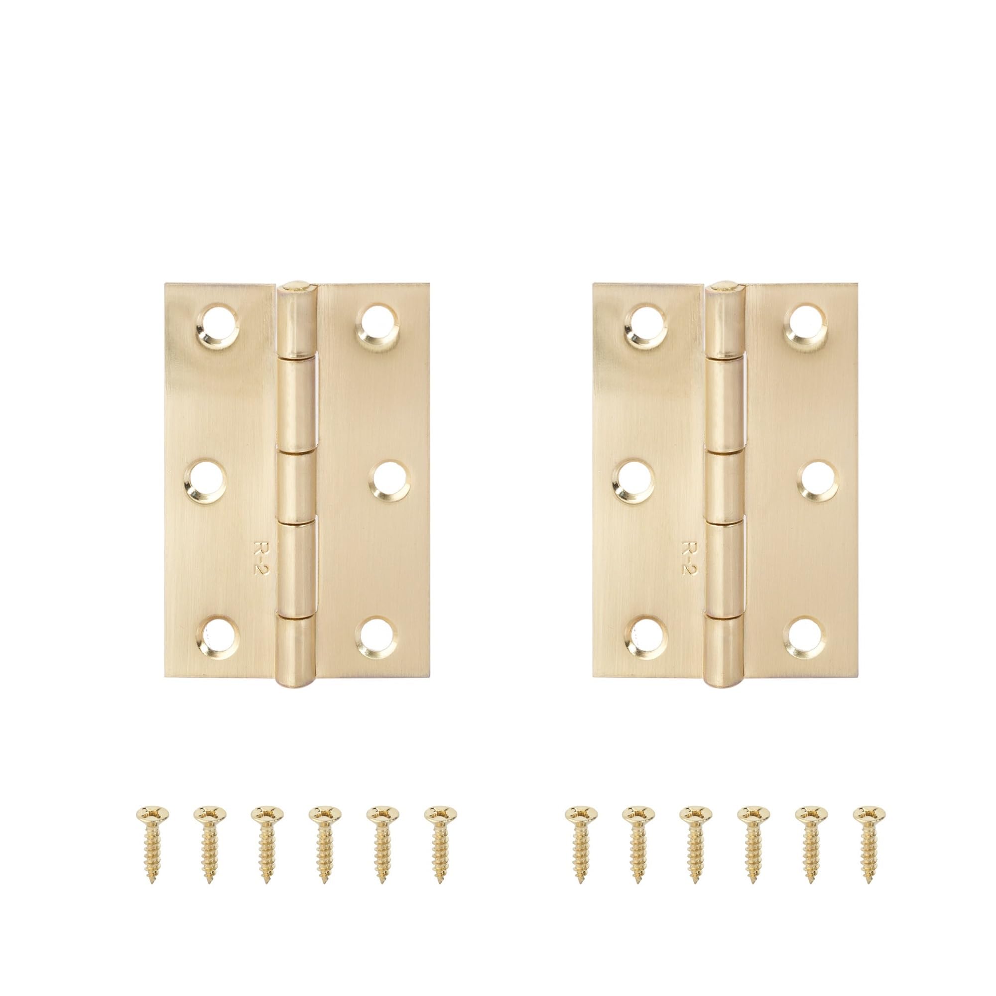 Chtkagv Golden 63.2Mm 2Pcs 2Pcs Stainless Steel Hinge 270 Degree Folding