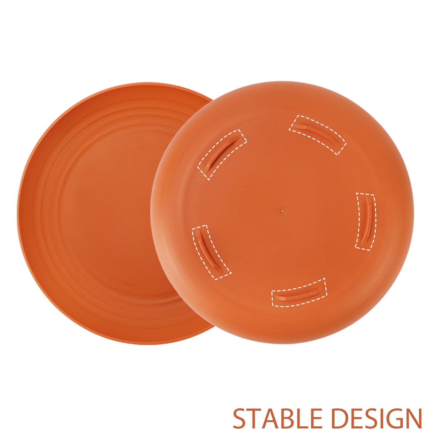 Wrova Lot de grandes assiettes en plastique incassables de 20 à 27,9 cm, passent au lave-vaisselle et au micro-ondes, grandes assiettes profondes pour la cuisine, colorées