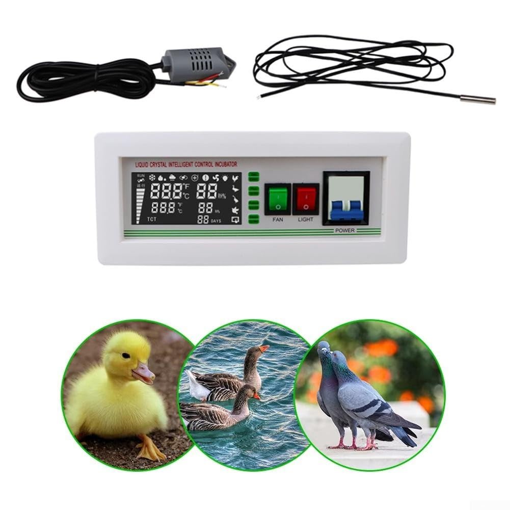 XM-18SD Incubadora Control Regulador de Temperatura Regulador de Humedad Pantalla LCD 8 para Relés para Reptiles Aves Incubadora