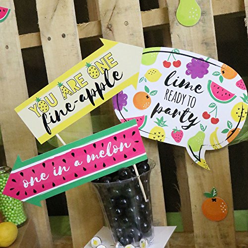 Funny Tutti Fruity - Frutti Summer Baby Shower Or Birthday Party Photo Booth Props Kit - 10 Piece #TOP4