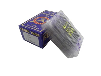 FLIYING TIGER Steel White Sewing Machine Needle 10packs, 100 needles, HA x 14 no. Works with all automatic sewing machines (USHA/Singer/Brother/Rajesh)