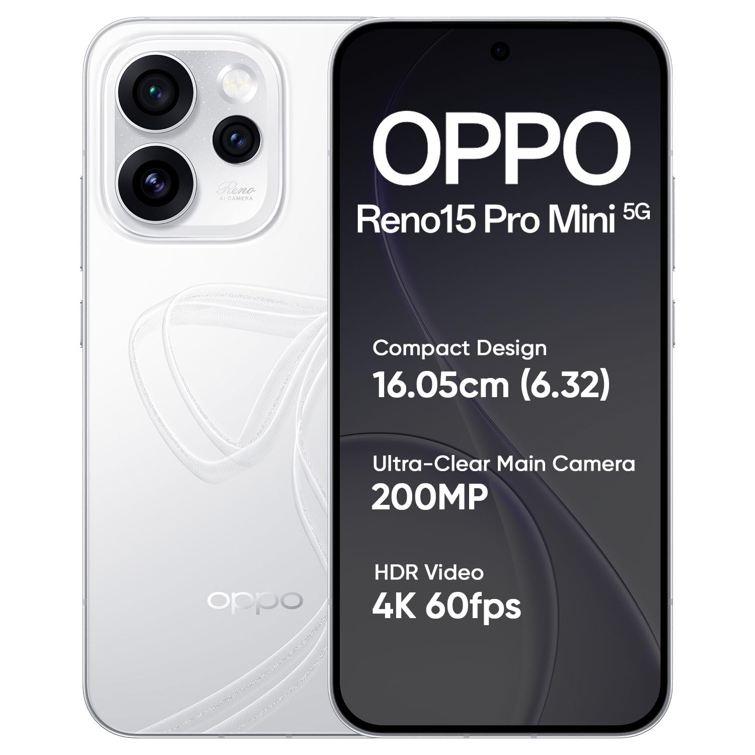 OPPO Reno15 Pro mini ？本体 256GB 12GB RAM OPPO Reno15 Pro Mini 5G Smartphone 12+256GB White, 6.05-inch