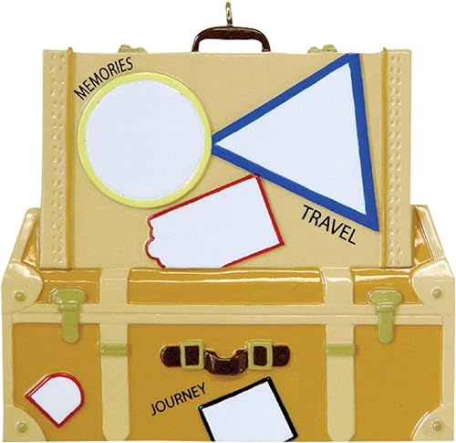 Miniatura 3 de Adorno de viaje personalizado 2024  Adorno de avión, adorno de Navidad de viaje, adorno de mapa del mundo, adorno de viaje, equipaje de viaje,