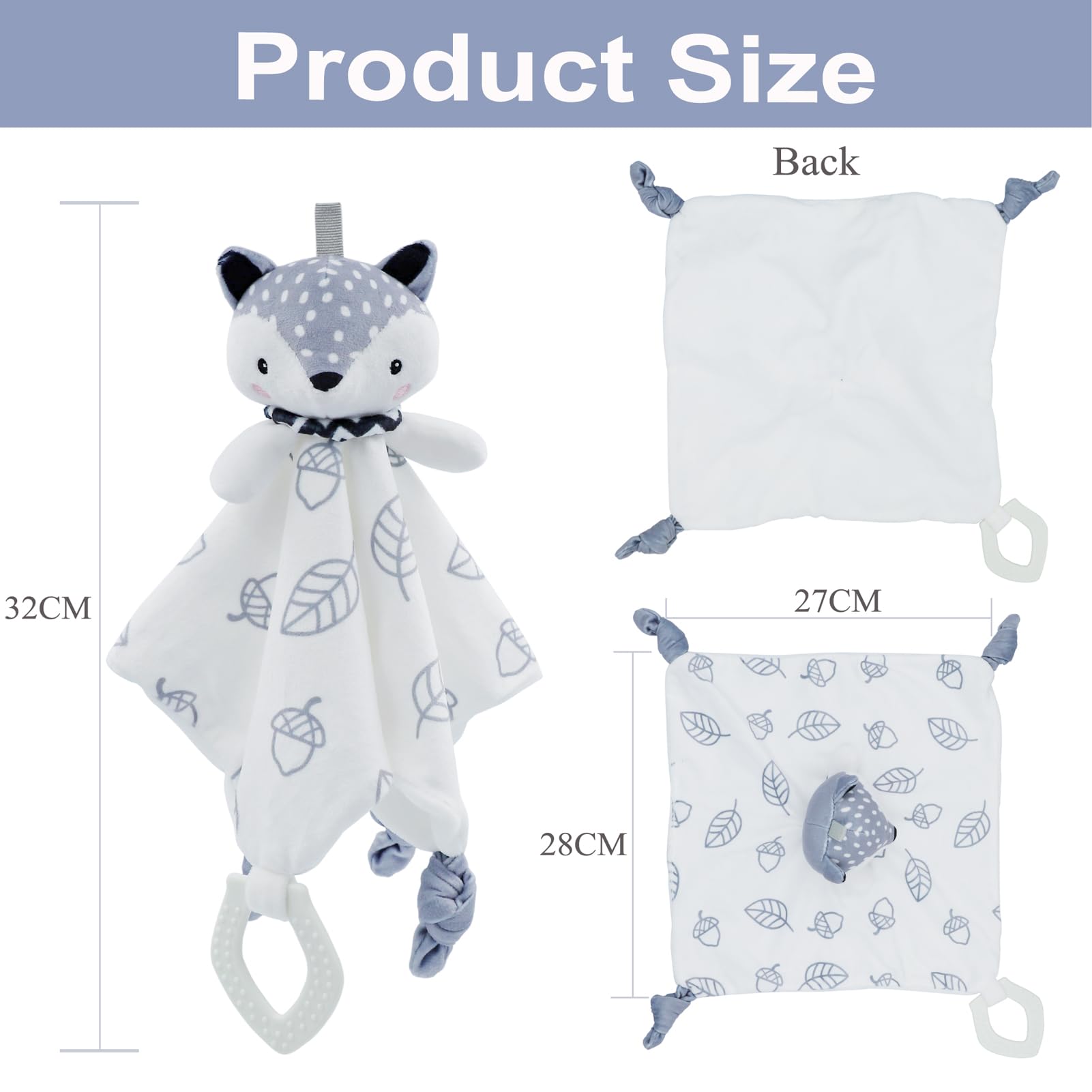 Acquista Coperte di sicurezza per neonati con simpatici animali, morbidi peluche in cotone per neonati, asciugamano lenitivo unisex in Italia a partire da 5.33