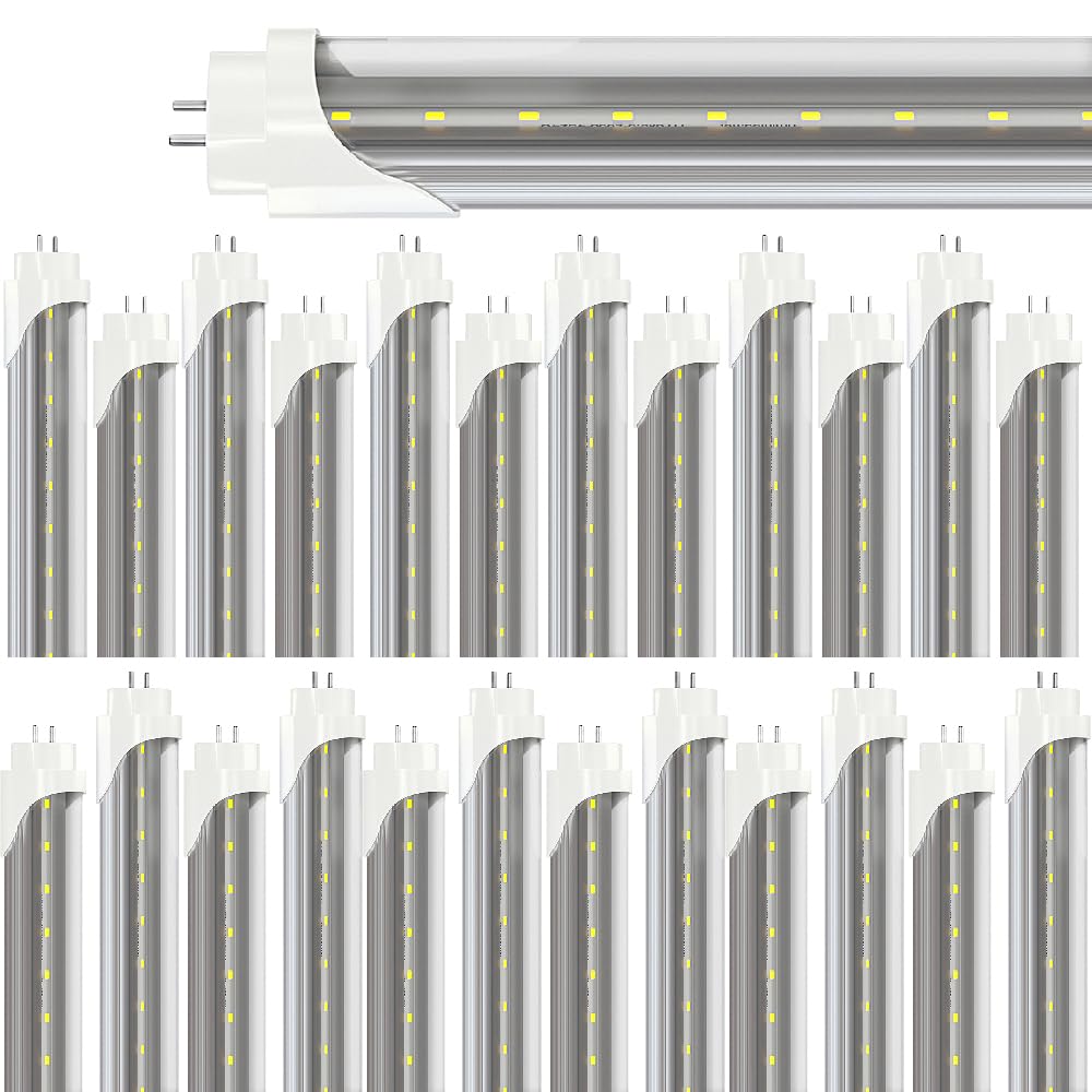 T8 1.2 m lampa LED 6000 K 3000 lm przezroczysta osłona, 22 W obejście statecznika zasilanego podwójną końcówką, aluminium o wysokiej gęstości, doskonałe rozpraszanie ciepła, fluorescencyjny