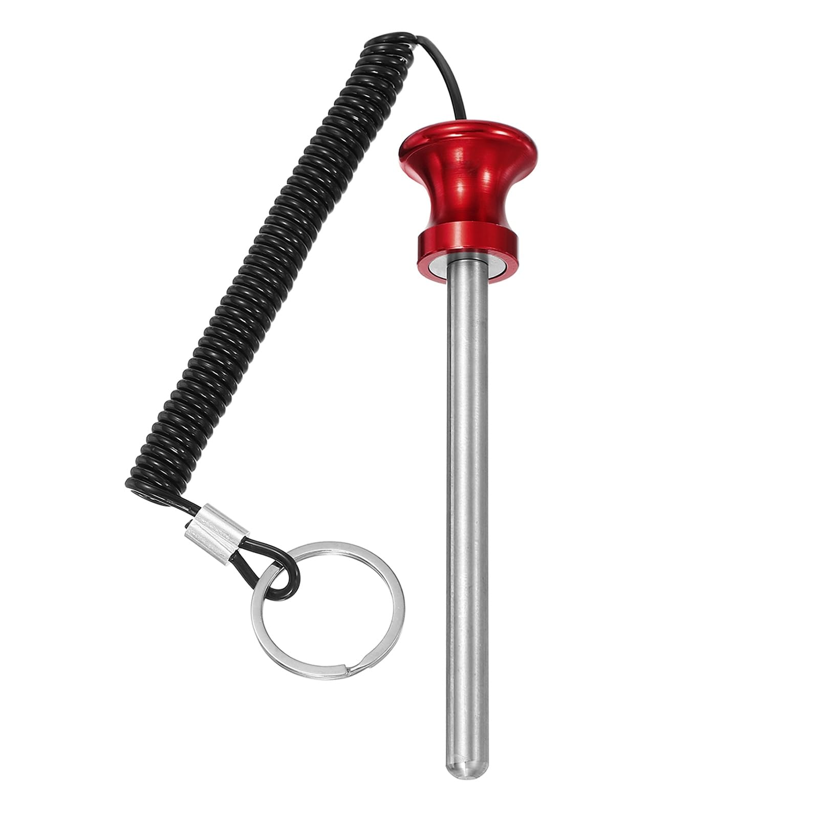 YELARXI Weight Stack Pin, Weight Gym Pin Strength Training Equipment Replacement with Pull Rope, 0.4 x 4.7 Inch Fit for Commercial Home Gym Club Machine Accessories (Red)