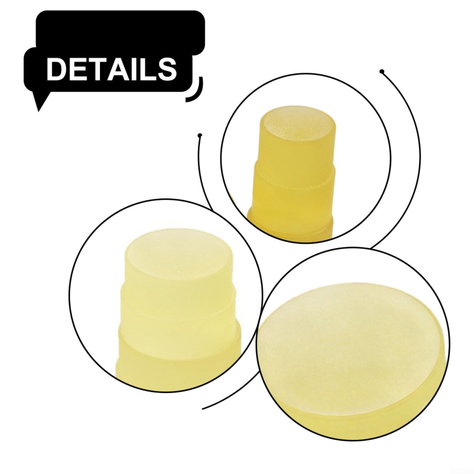 Juego de herramientas de desmontaje de lentes de goma, 7 piezas, para reparación de cámaras, 37 mm - 86 mm, varios tamaños de objetivo, color amarillo