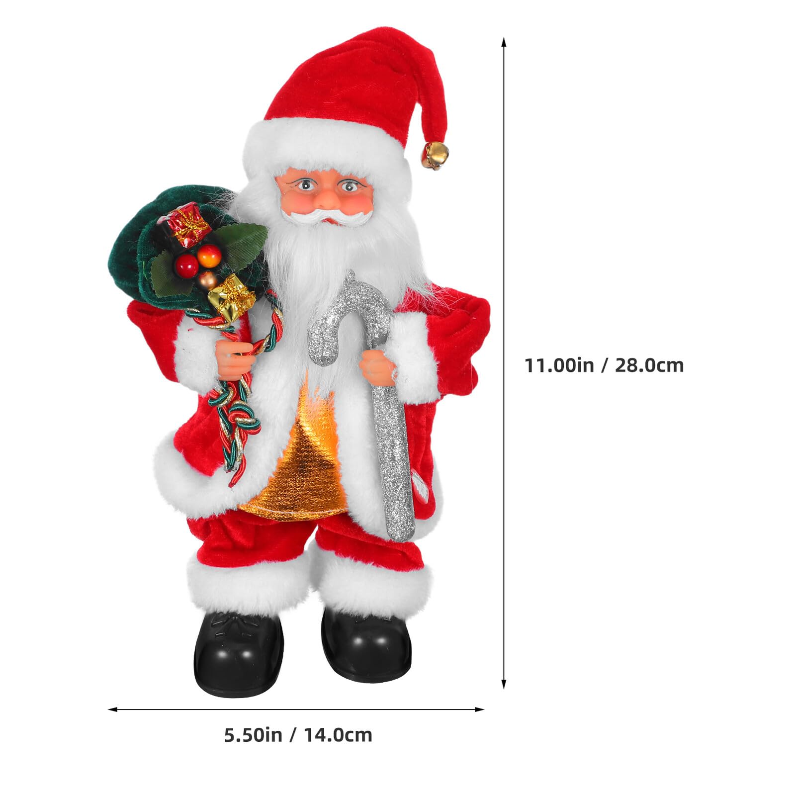 GALPADA Juguete de Papá Noel Eléctrico con Música y Movimiento Muñeco de Navidad Decorativo para Regalos de Fiesta y Adornos Navideños Casa
