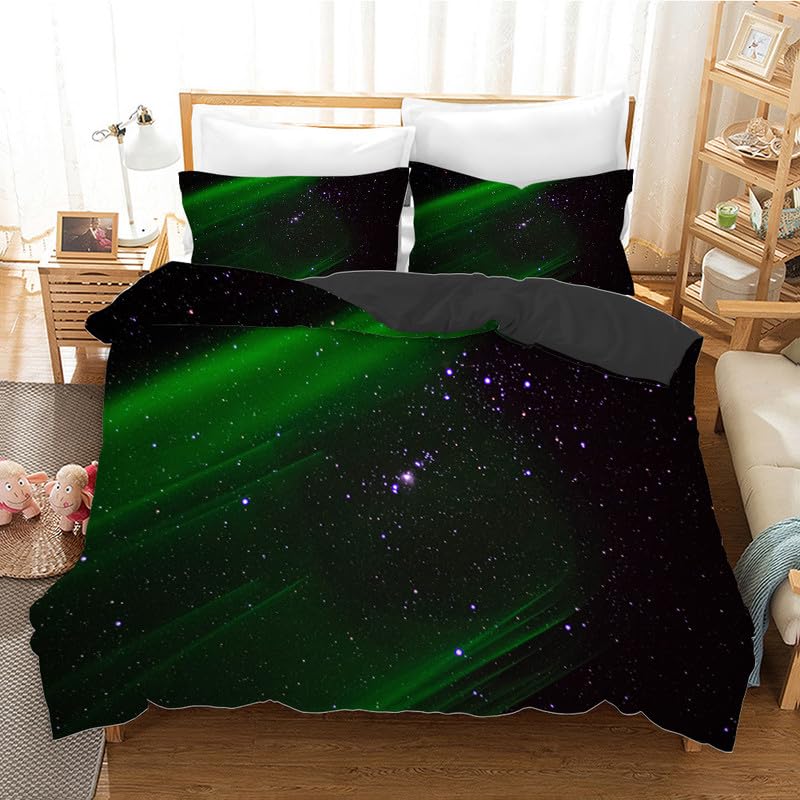 Funda nórdica verde 155x220 de microfibra 110g/㎡ lavable que no se arruga para cama 90