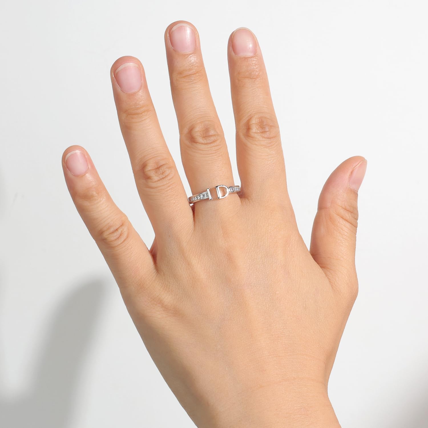 925 Sterling Silver Rings for Women I Do Wedding Band Eternity Stackable Engagement Ring Anniversary Band - Image 3