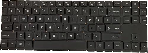 Miniatura 3 de Teclado retroiluminado con diseño de EE. UU. para HP OMEN 15 (teclado x 1, conectividad USB, compatible con TPN-Q238, TPN-Q236, TPN-Q265, TPN-Q267,
