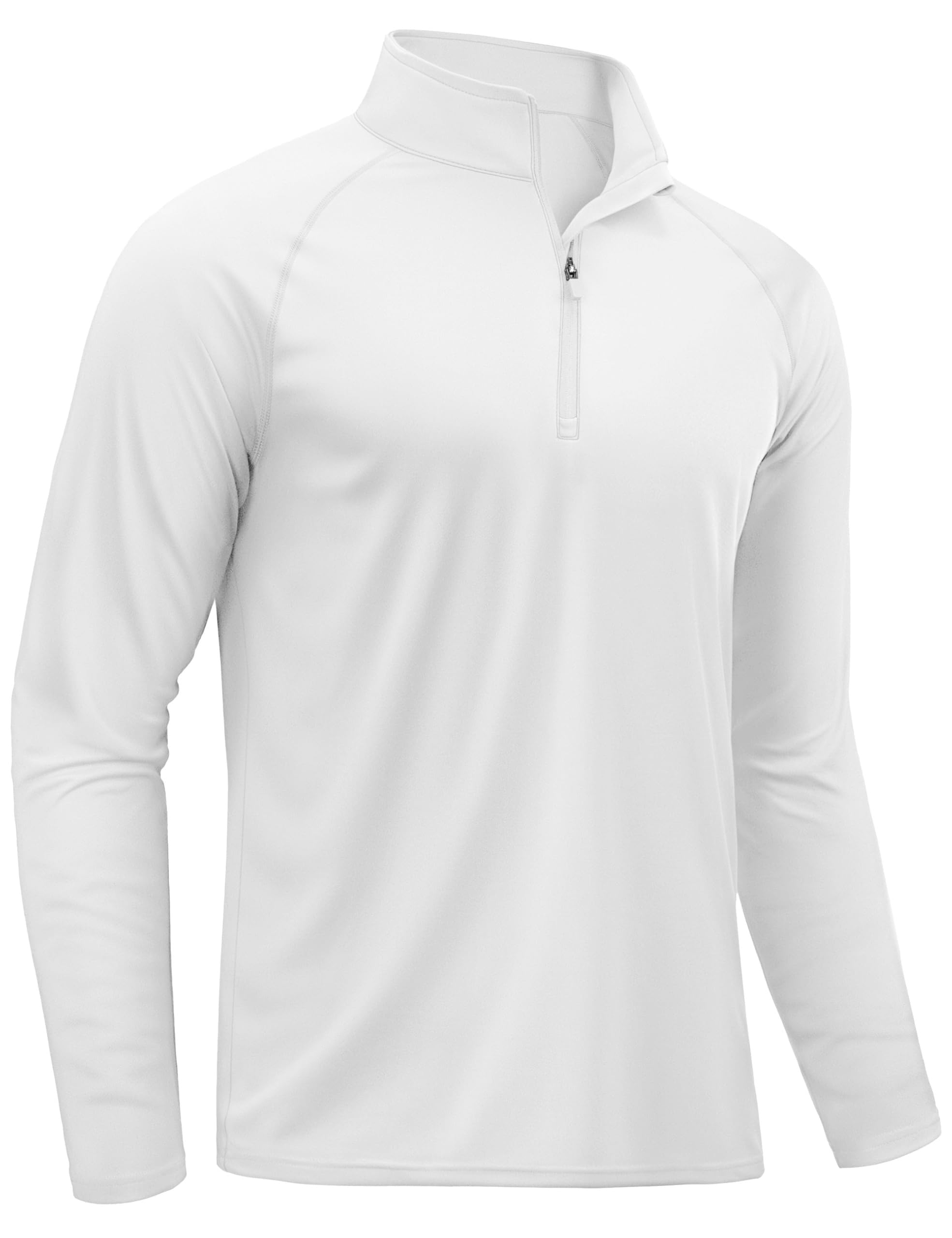 TACVASEN Herren UV-Schutz 1/4 Reißverschluss Langarm Rashguard UPF 50+ Longsleeve Sportshirts Langarmshirts