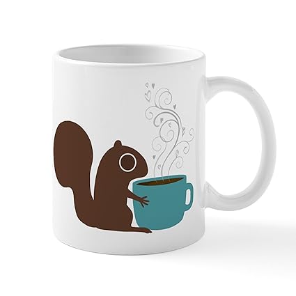 CafePress Coffee Squirrel Mug 11 oz (325 ml) Ceramic Coffee Mug