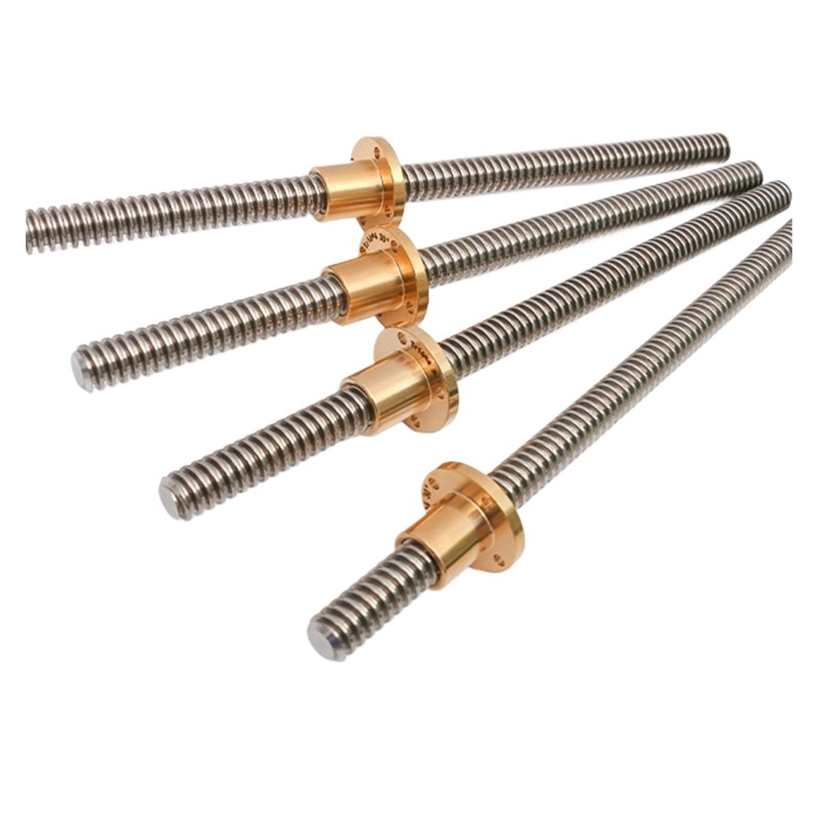 Śruba kulowa bezluzowa Śruba Pociągowa T16 100 Mm-600 Mm Skok 3 Mm Śruba Z Dużym Skokiem Śruba Trapezowa Do Drukarki 3D Śruba Stepp(450mm)