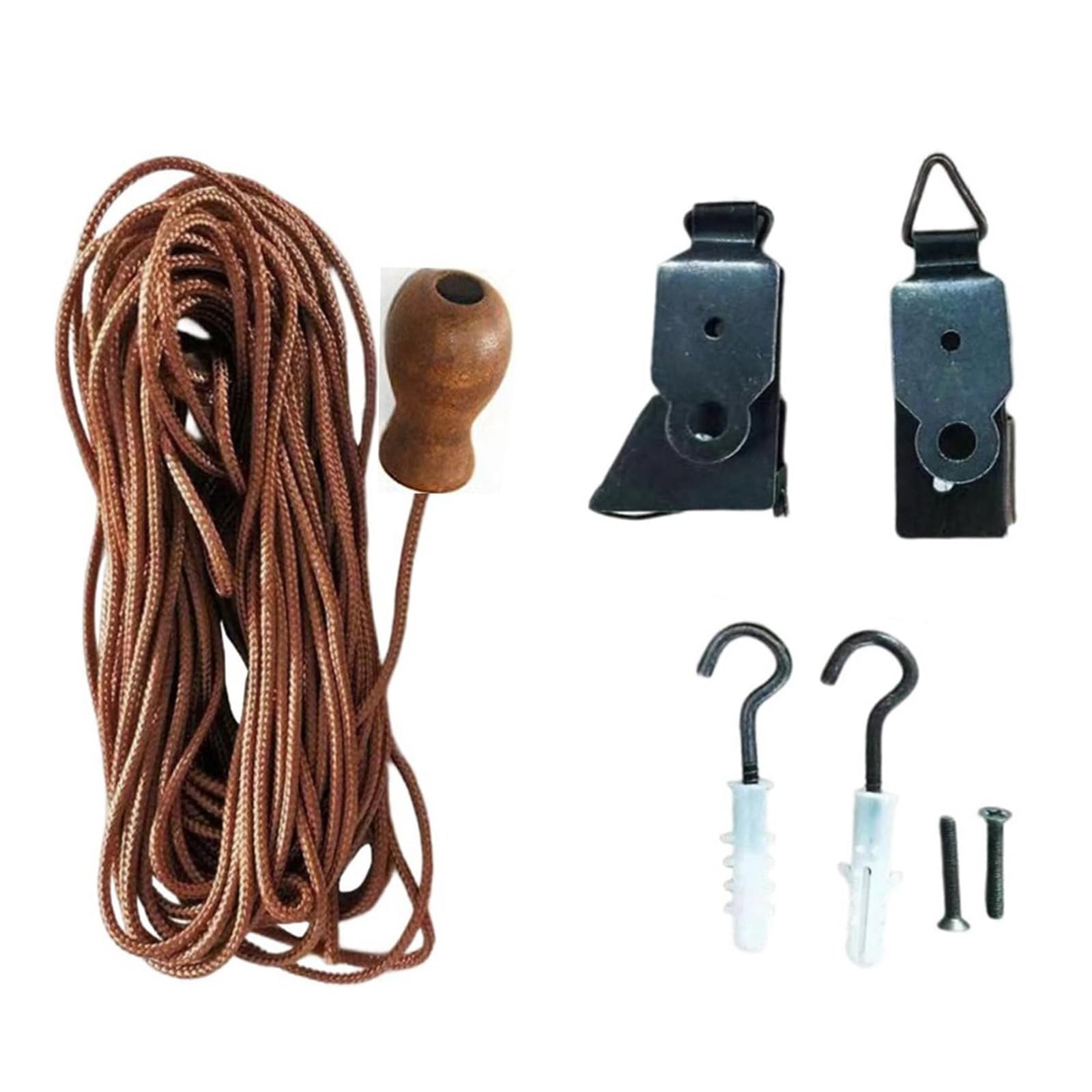 Set Di 2 Fermi Per Tende In Bambù E Finestre Bianche | Materiale POM+metallo | Blocca Cavo Per Maggiore Privacy