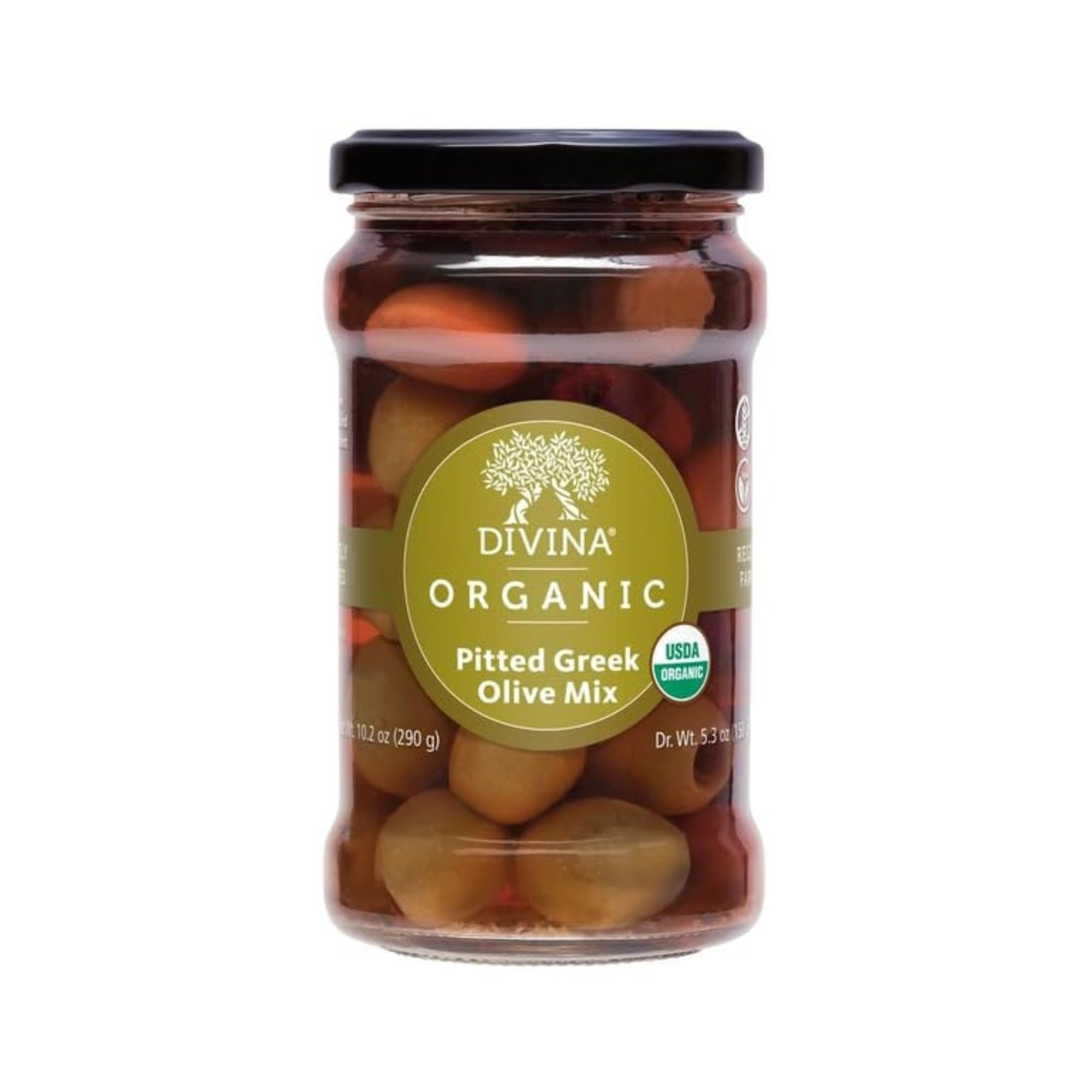 DIVINA Organic Pitted Greek Olive Mix, 5.3 oz