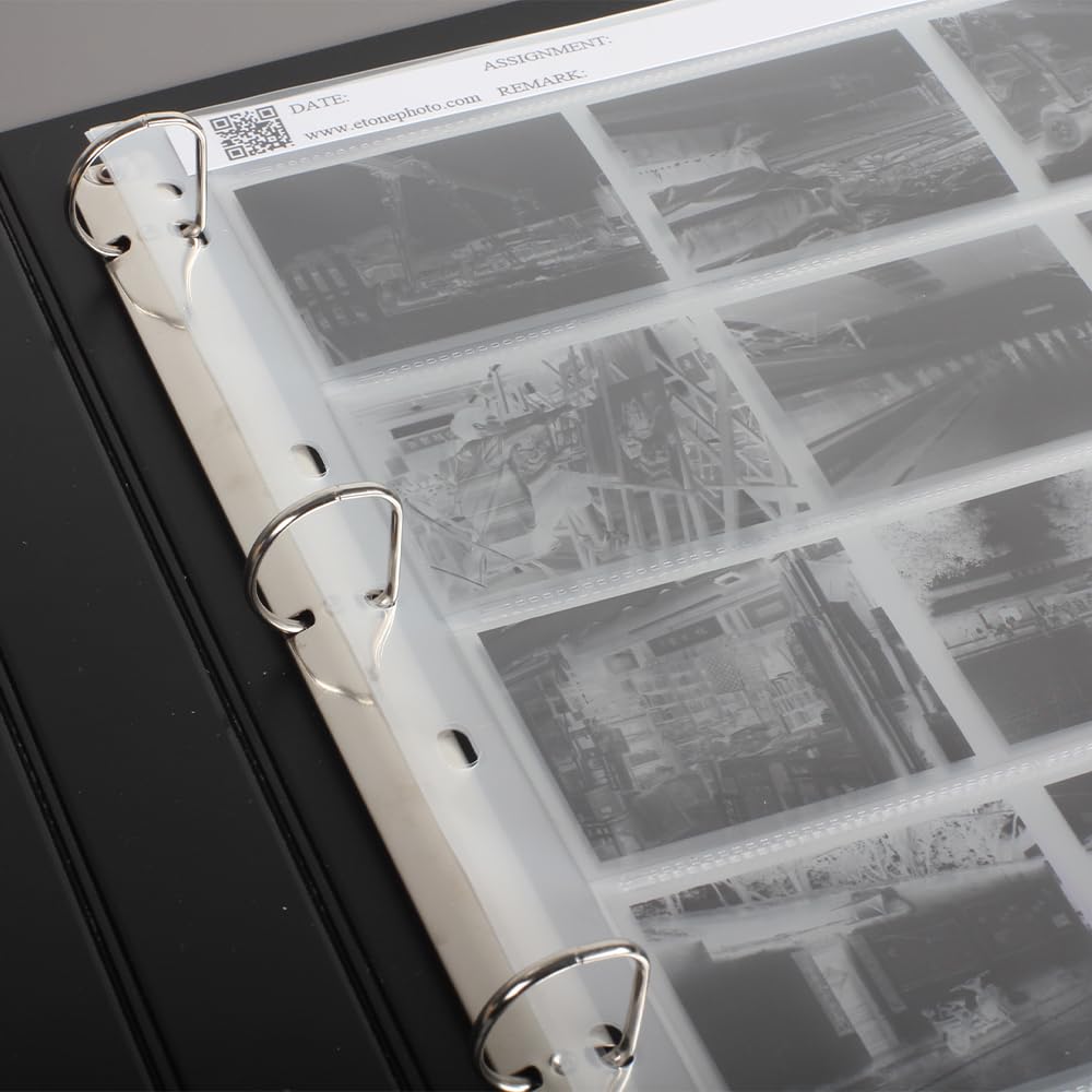 100pcs Feuilles de fichier de classement de Stockage d'archives 120 sans Acide, pour 120 Diapositives négatives de Film Noir et Blanc 6x6 645 6x17 (100xLX120)