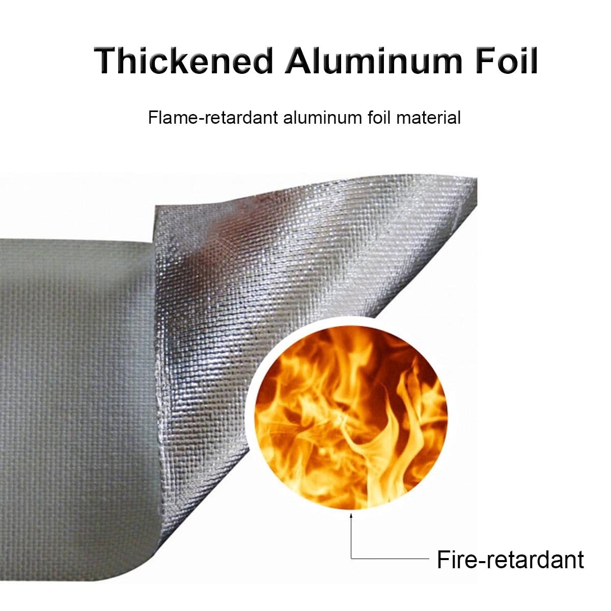 Envoltura aislante de tuberías de espuma autoadhesiva: polietileno de alta densidad con lámina de aluminio, 1 pieza, varios tamaños de identificación(1.18x4-1/2")