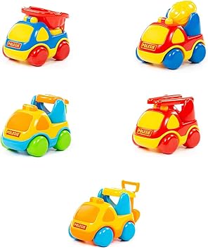 Amazon Co Jp Polesie ポリシエ おもちゃ ヨーロッパ玩具 Carat働く車コンパクト はたらく車5種セット 誕生日プレゼント 男の子 1歳 2歳 おもちゃ