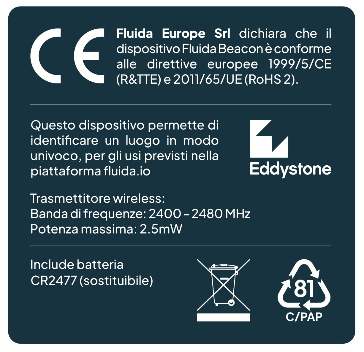 Fluida Beacon - Sistema di rilevazione presenze - Timbratura da Smartphone con tecnologia Bluetooth