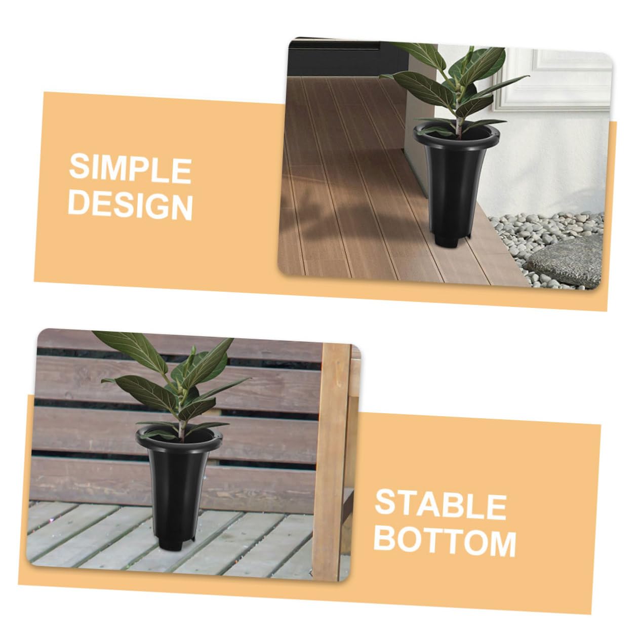Set 10 Pezzi Vasi da Vivaio in Plastica Neri per Piante Grasse da Interno, Vaso per Piantine Fori Drenaggio, Resistente Pp, per Giardino e Balcone