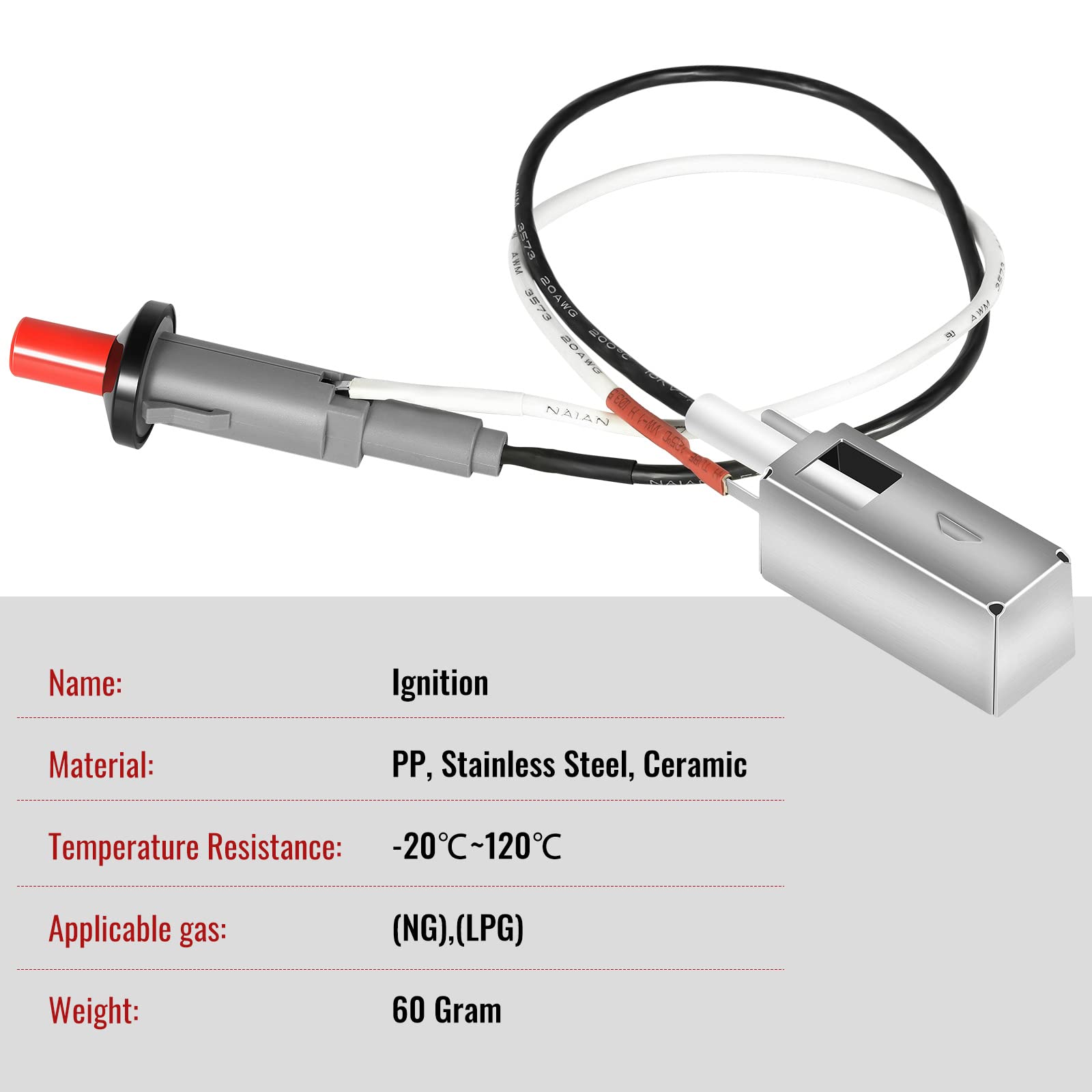 Kit Allumage Piézo Pour Barbecue Weber - Remplacement Modèle 7510, Spirit, Genesis - Coisien