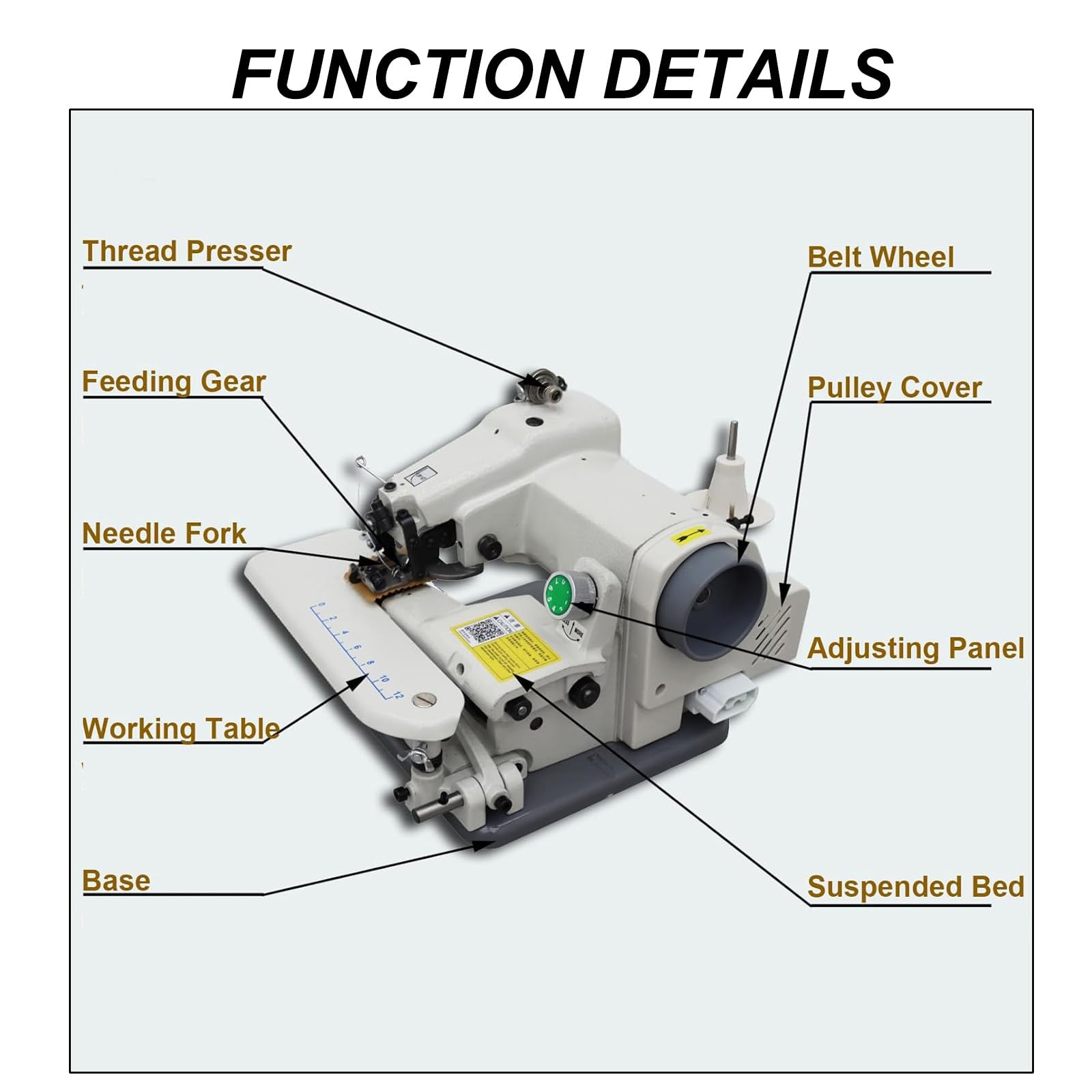 MáQuina De Coser Dobladillo Invisible, MáQuina De Coser De Modista con Puntada Invisible, con Pedal De Control De Costura, Placa De Trabajo De Costura Oscilante,220V
