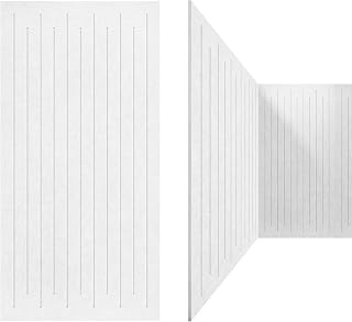 UMIACOUSTICS 3 Packs Sound Proof Panels,48 x 24 x 0.4 Inches Large Acoustic Panels,Decorative Sound Absorbing Panels in Irregular Slotting for Wall Window Door.